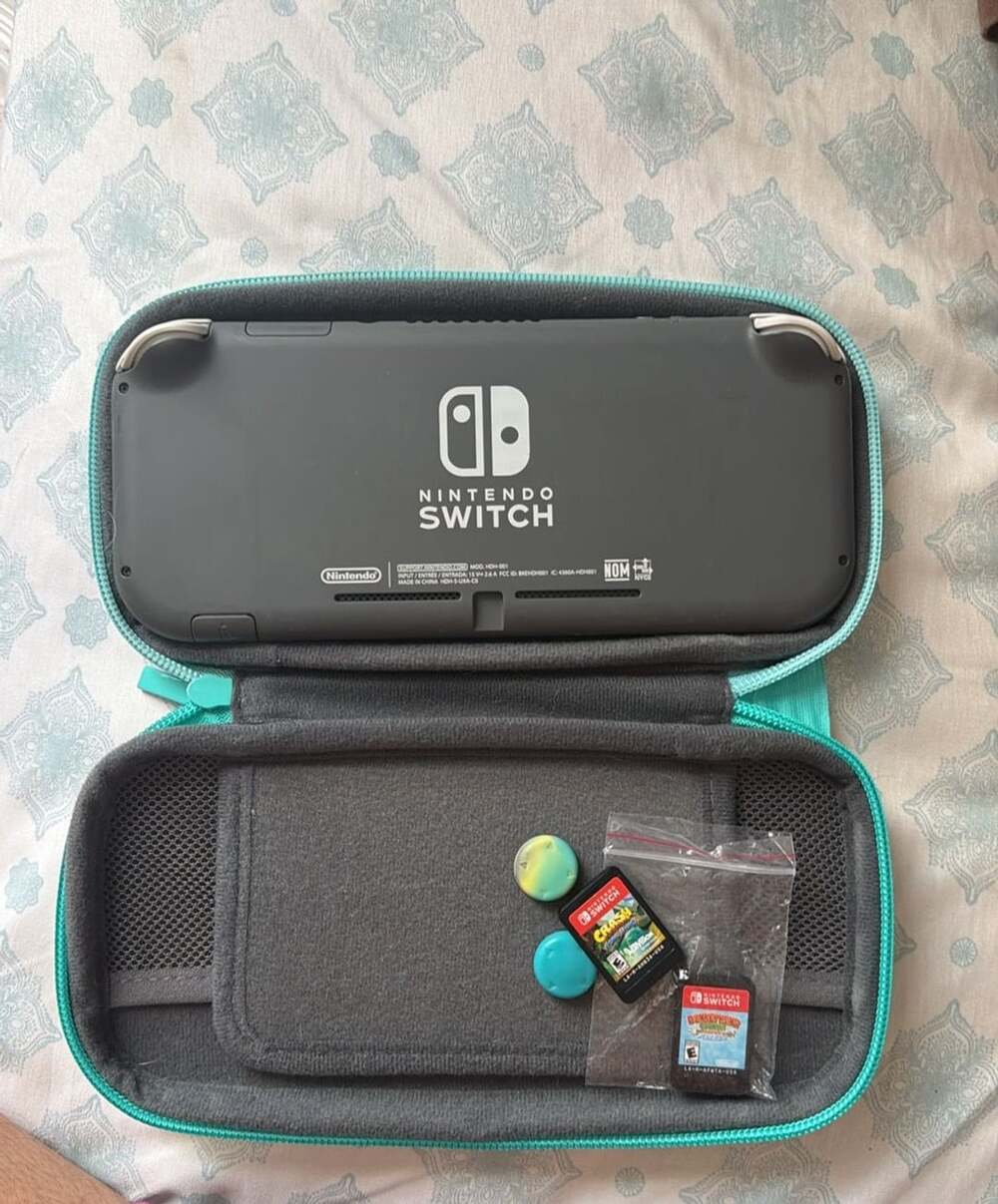 Nintendo Switch Lite Console with Case and 2 Games